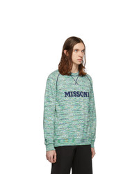 Missoni Green And Blue Striped Sweatshirt