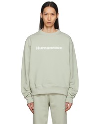 adidas x Humanrace by Pharrell Williams Green Humanrace Tonal Logo Sweatshirt
