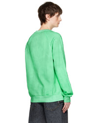 Balmain Green Printed Sweatshirt