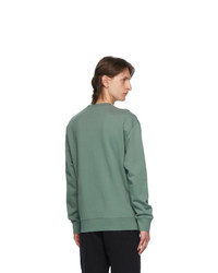 MAISON KITSUNÉ Green Yoga Fox Patches Sweatshirt