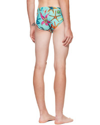 Versace Underwear Blue Trsor De La Mer Swim Shorts