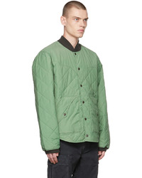 RRL Green Quilted Bomber