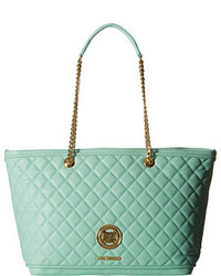 Mint Quilted Tote Bag