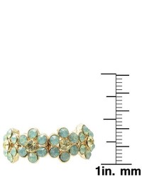 Journee Collection 1 13 Ct Tw Round Cut Cz Bezel Set Flower Stretch Ring Mint