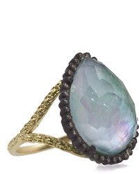 Armenta Old World Emerald Triplet Ring W Champagne Diamonds Size 7