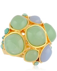 T Tahari Spring Frost Multi Stone Cluster Stretch Ring Size 8