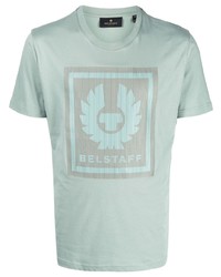 Belstaff Stripped Logo Print T Shirt