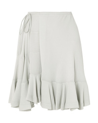 Chloé Ruffled Crepe Wrap Mini Skirt
