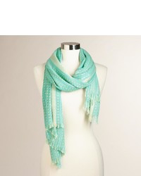 Mint And Olive Woven Scarf