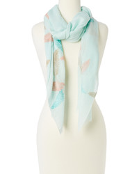 Mint Green Feather Scarf