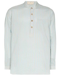 Mint Seersucker Long Sleeve Shirt