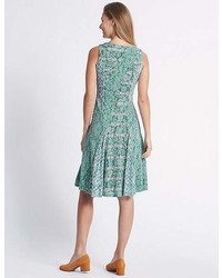 Marks and Spencer Cotton Rich Burnout Print Dress