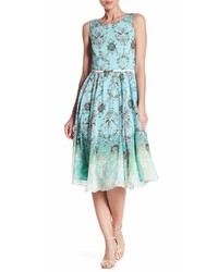 Gabby Skye Waist Belt Floral Print Dress
