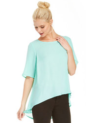 Glamorous High Low Blouse In Mint Xs M