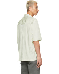 Solid Homme Green Rayon Shirt