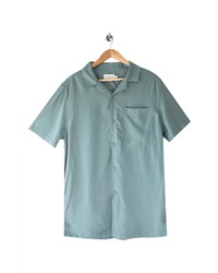 Topman Slim Fit Solid Short Sleeve Button Up Shirt