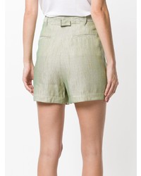 Forte Forte Cropped Pleated Mini Shorts