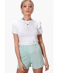 Boohoo Tamara Suedette Flippy Shorts