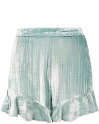Topshop Velvet Frill Shorts