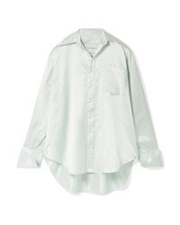 Mint Silk Dress Shirt