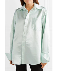 Matthew Adams Dolan Oversized Silk Charmeuse Shirt