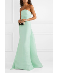 Monique Lhuillier Silk Strapless Gown