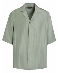 Zegna Short Sleeve Silk Shirt