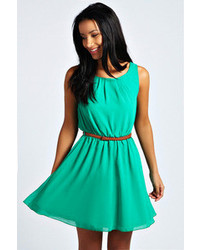 Charlotte Russe Plunging Deep V Skater Dress By Mint | Where to buy ...