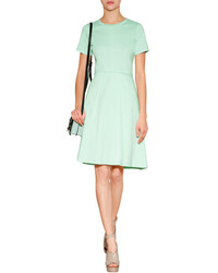 Jil Sander Navy Cotton Fit And Flare Sheath