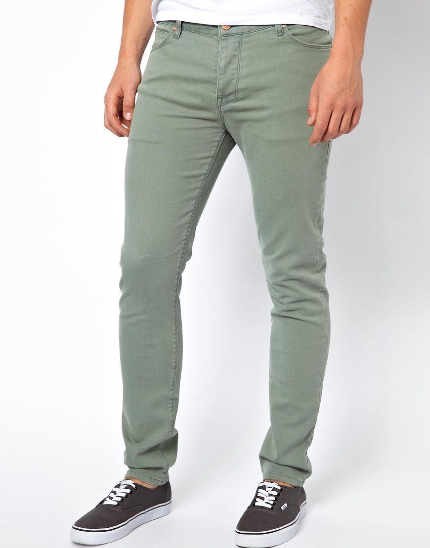 Asos Skinny Jeans In Light Green | Where to buy & how to wear