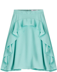 Carven Crepe Skirt With Ruffles