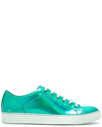 Lanvin High Shine Lace Up Sneakers