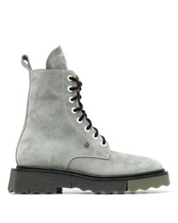 Off-White Spongesole Lace Up Combat Boots