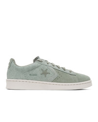 Converse Green Suede Pro Leather Ox Sneakers