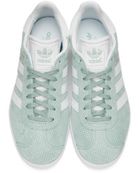 adidas Originals Green Perforated Gazelle Sneakers