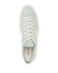 Tom Ford Panelled Lace Up Suede Sneakers