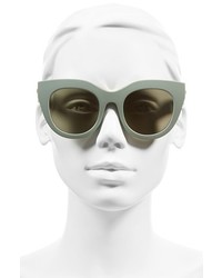 Le Specs Air Heart 51mm Sunglasses Matte Olive Gold