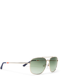 Orlebar Brown Aviator Style Gold Tone Sunglasses
