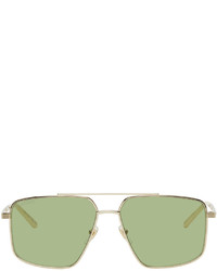 Gucci Gold Green Shiny Endura Sunglasses