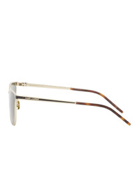 Saint Laurent Gold Sl 428 Sunglasses