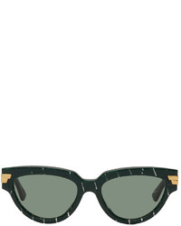 Bottega Veneta Green Acetate Cat Eye Sunglasses