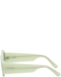 Dries Van Noten Green Linda Farrow Edition 98 Round Sunglasses