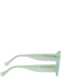 RetroSuperFuture Green Rectangular Sunglasses