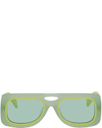 Kiko Kostadinov Green Yellow Depero Sunglasses