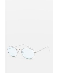 Topshop Metal Oval Sunglasses