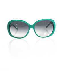 Judith Leiber New Mint Green Jewel Detailed Jl1643 Gradient Oval Sunglasses