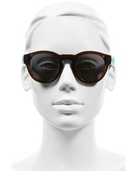 Havaianas Trancoso 49mm Mirrored Round Sunglasses Black Orange