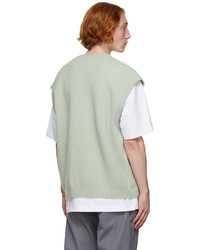 Solid Homme Green Sleeveless Crewneck