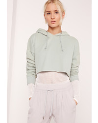 Missguided Cropped Sweatshirt Green