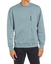 Theory Colts Tech Crewneck Sweatshirt In Trooper At Nordstrom